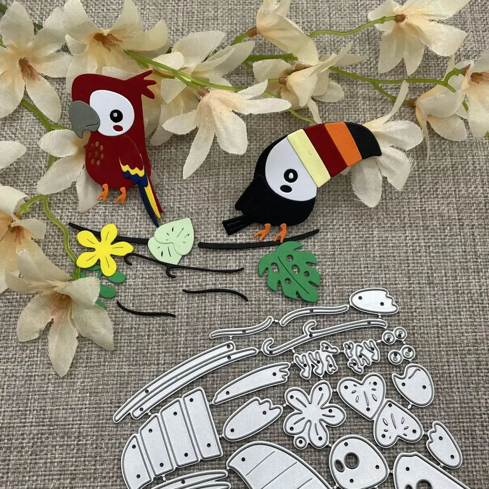 Plant Parenthood - Toucan Parrot Flower Leaf Metal Cutting