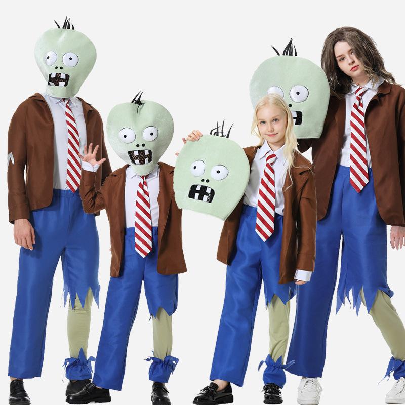 Plant Parent Vs - Parent-Child Halloween Zombie Role-playing Costume Plants
