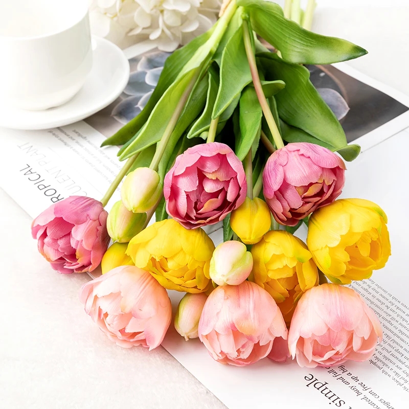 Plant Parenthood - 5pcs Silicone Parrot Tulip Artificial Flower