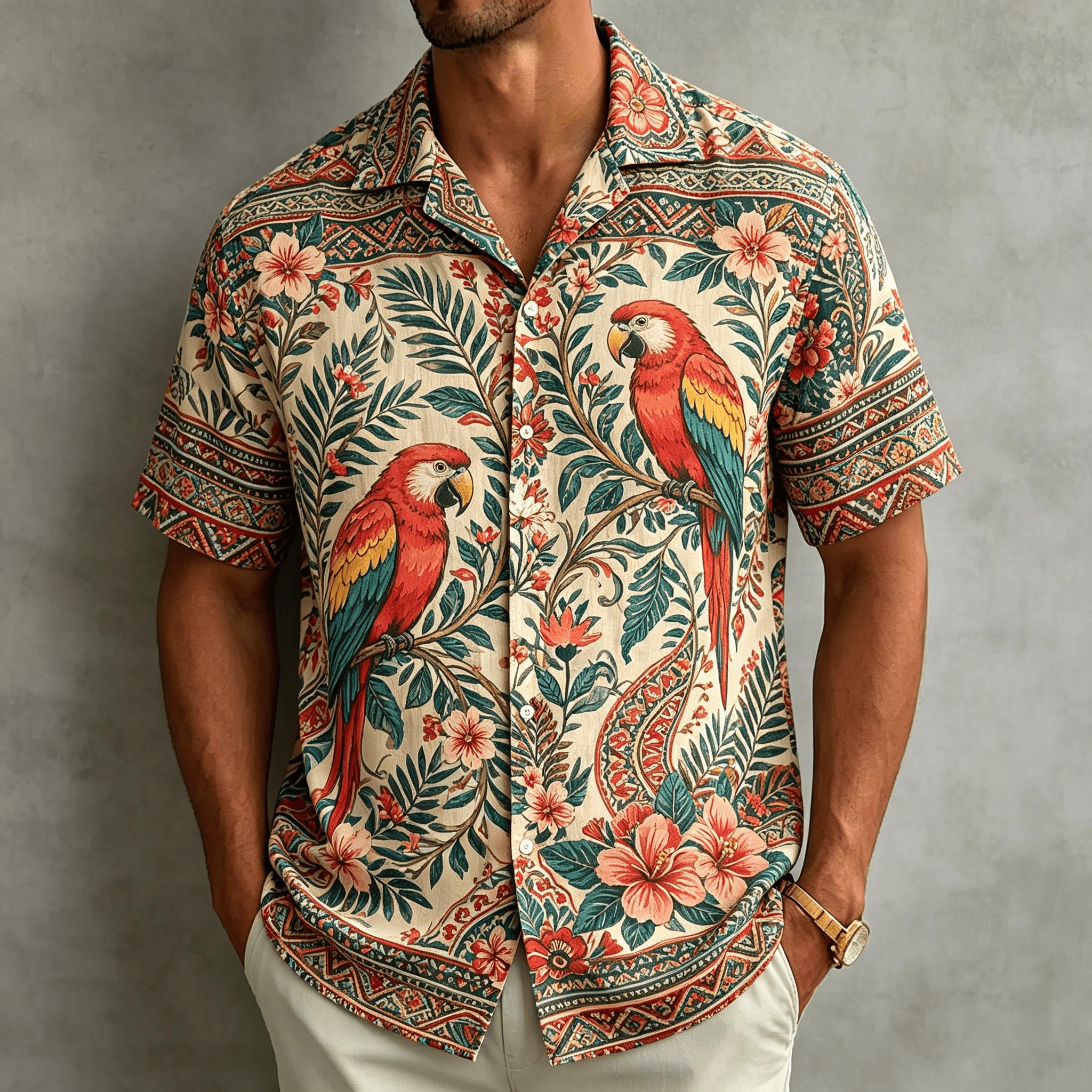 Men's Vintage Tropical Parrot  - Plant Parenthood recensie en prijs