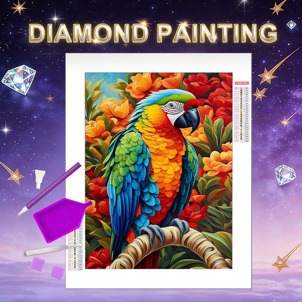 HUACAN Diamond Painting Parrot - Plant Parenthood recensie en prijs